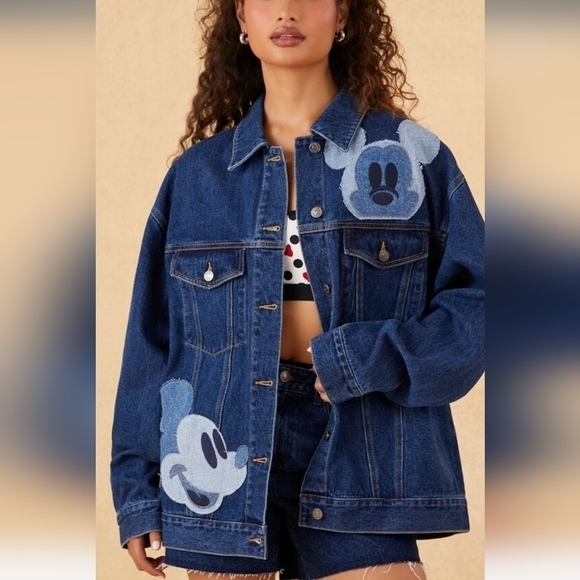 NWT Mickey Mouse Denim trucker jacket by Forever 21 - Picture 1 of 9